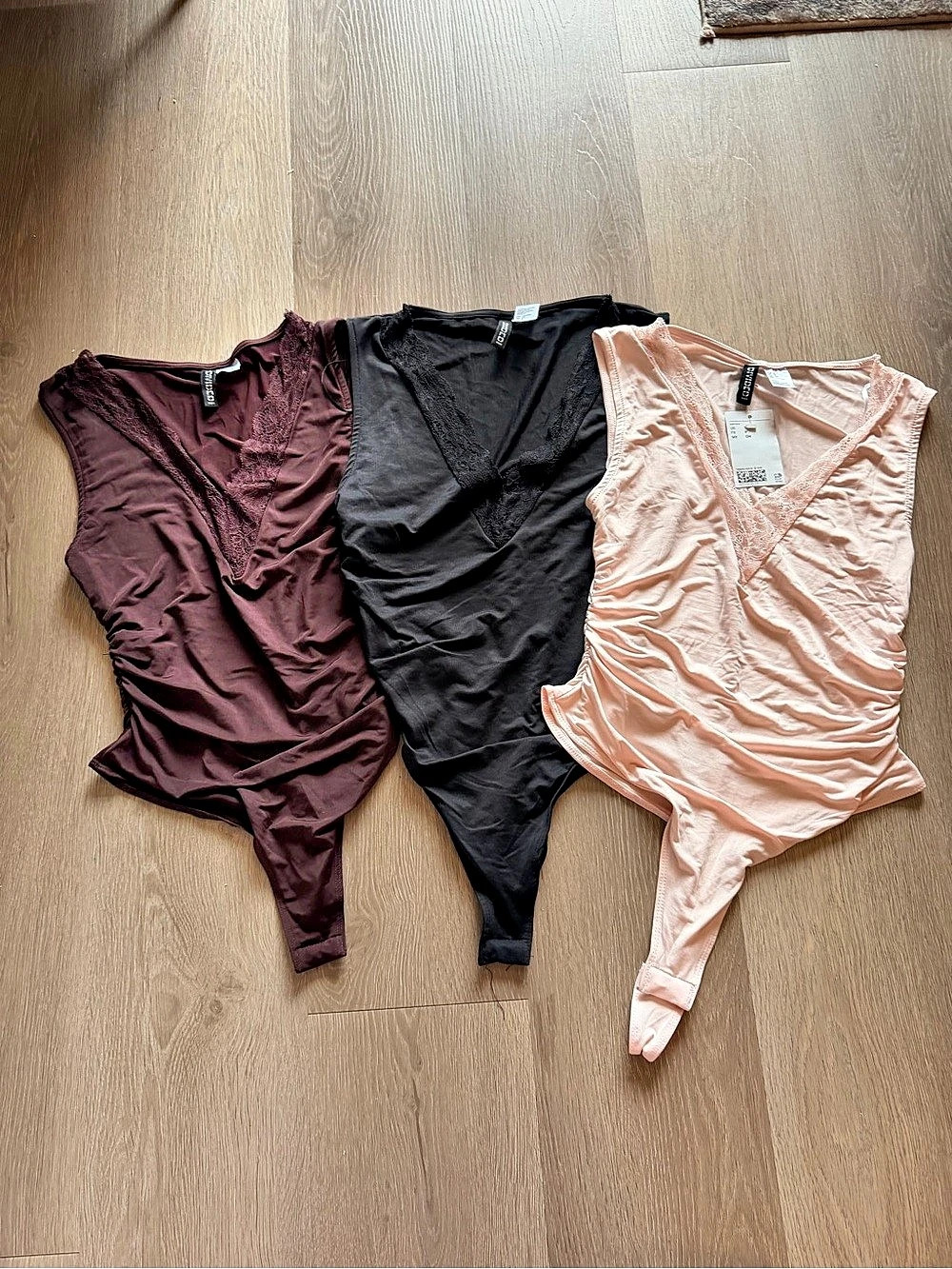 3 x H&M lace bodysuits